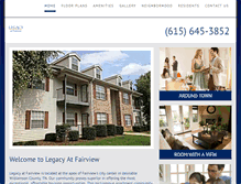 Tablet Screenshot of legacyatfairview.com